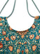 1940s Halter Retro Floral Prints Tankini Set - vintage fashion, retro style