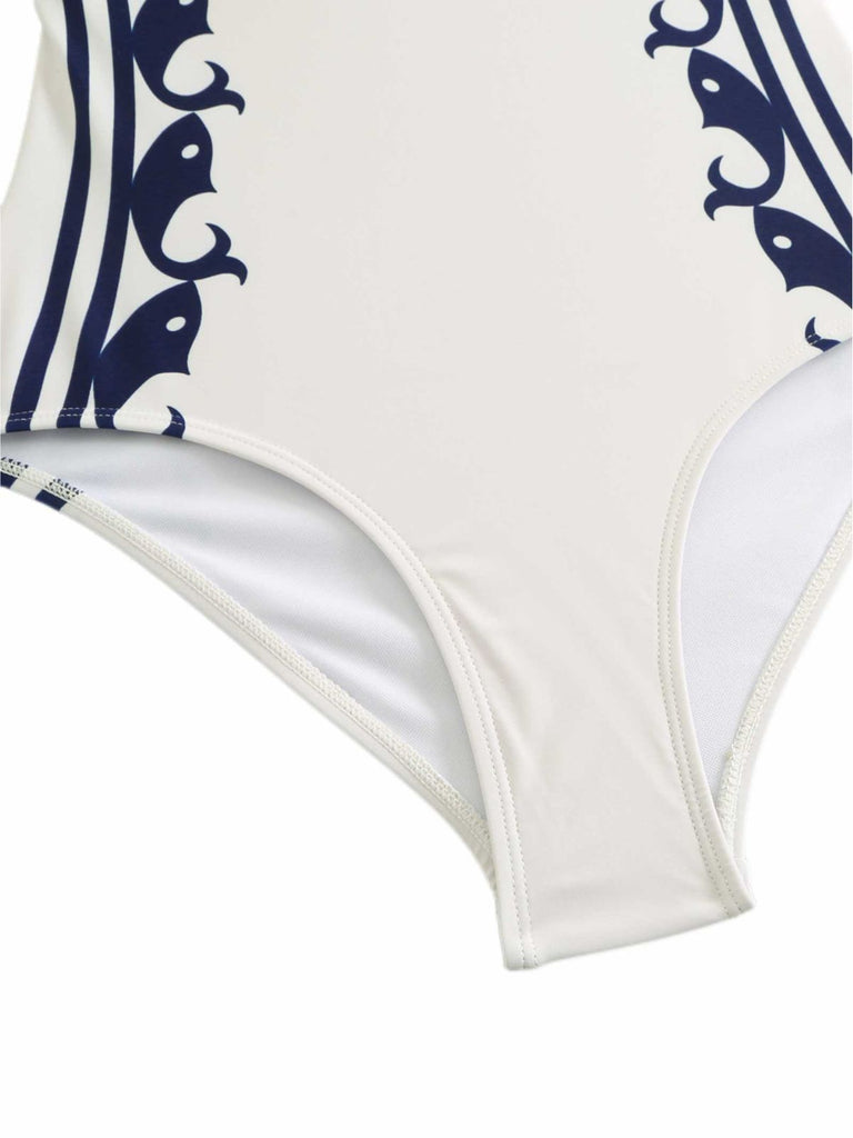 1940s Halter Swimsuit & Sailor-Stripe Shorts Set - vintage swimsuit, pin-up style