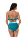 1940s High-Waist Colorblock Ruffled Halter Swimsuit: 1940s Riviera elegance, reimagined for her