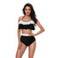 She's wearing 1940s High-Waist Colorblock Ruffled Halter Swimsuit and the whole beach remembers the 1940s