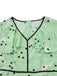 1940s Irregular Dots V-Neck Ruffled Dress - vintage dress, retro fashion