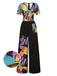 Multicolor 1940s Nightmare Before Christmas Sally Jumpsuit - vintage jumpsuit, retro fashion