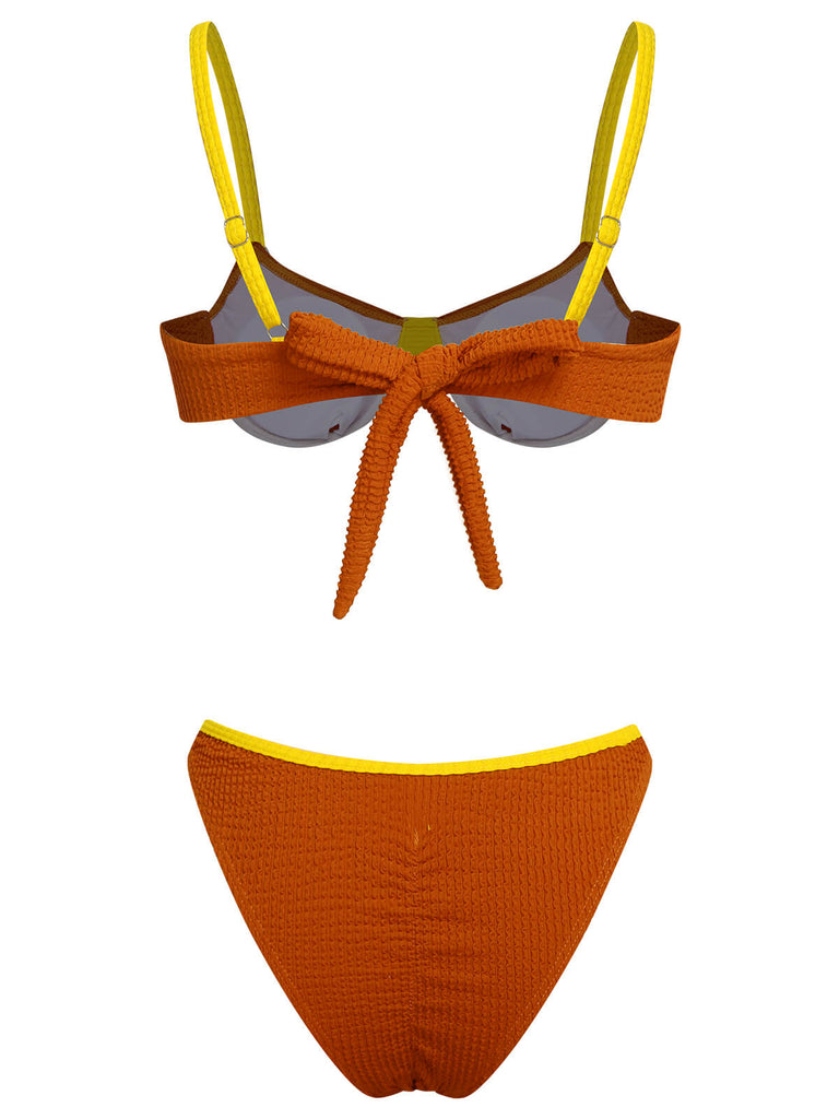 1940s Knitted Back Strap Bikini — 1940s poolside glamour meets sun-drenched confidence