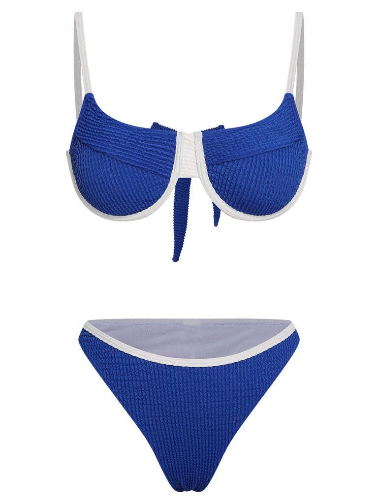 1940s Knitted Back Strap Bikini, vintage swimsuit, pin-up swimwear - perfect for women who love vintage and retro fashion