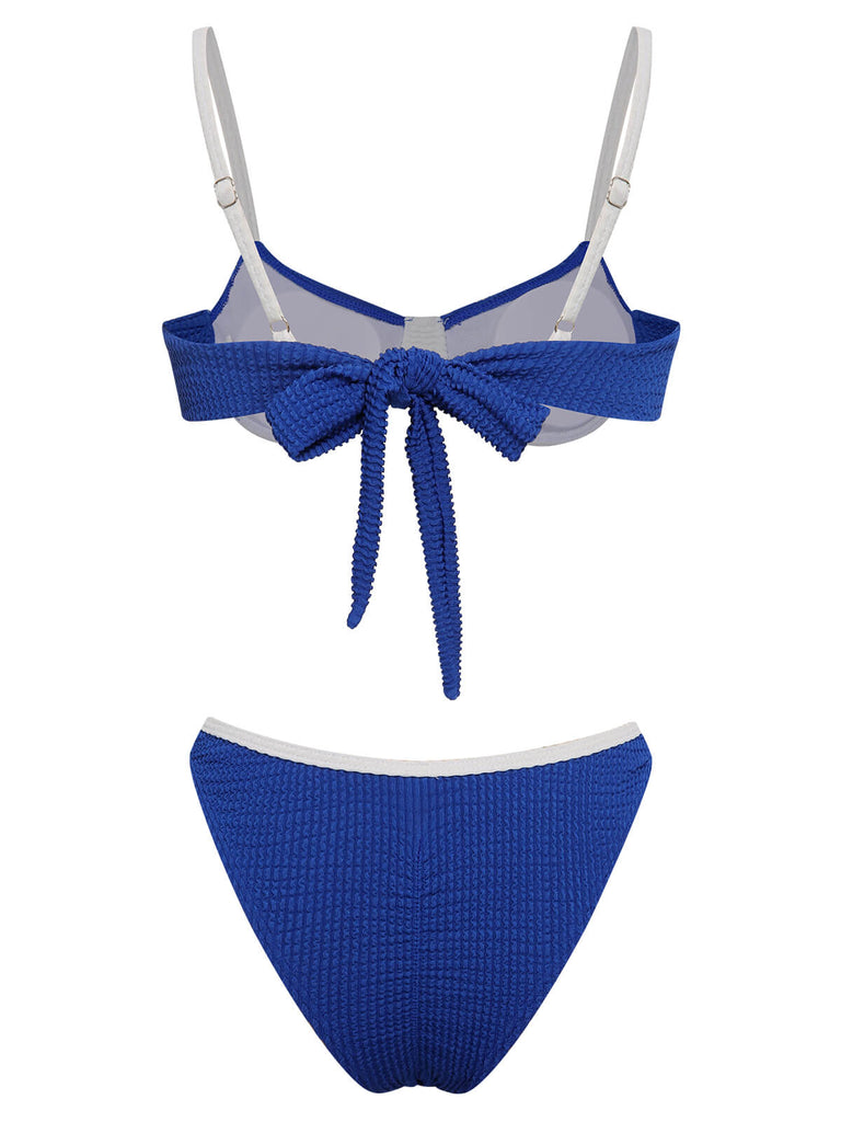 1940s Knitted Back Strap Bikini, vintage swimsuit, pin-up swimwear - perfect for women who love vintage and retro fashion
