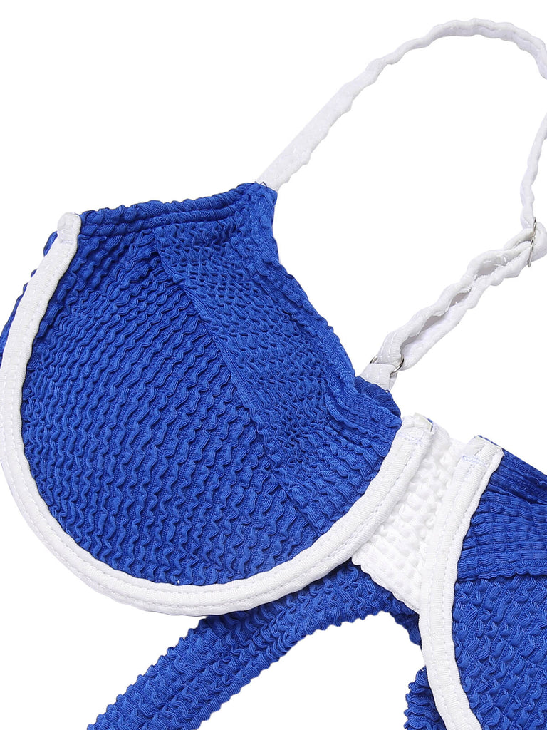 1940s Knitted Back Strap Bikini, vintage swimsuit, pin-up swimwear - perfect for women who love vintage and retro fashion