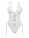 1940s Lace Knit Double-Layer Fabric Tankini Set - vintage fashion, retro style