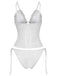 1940s Lace Knit Double-Layer Fabric Tankini Set - vintage fashion, retro style