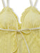 1940s Lace Knit Double-Layer Fabric Tankini Set - vintage fashion, retro style