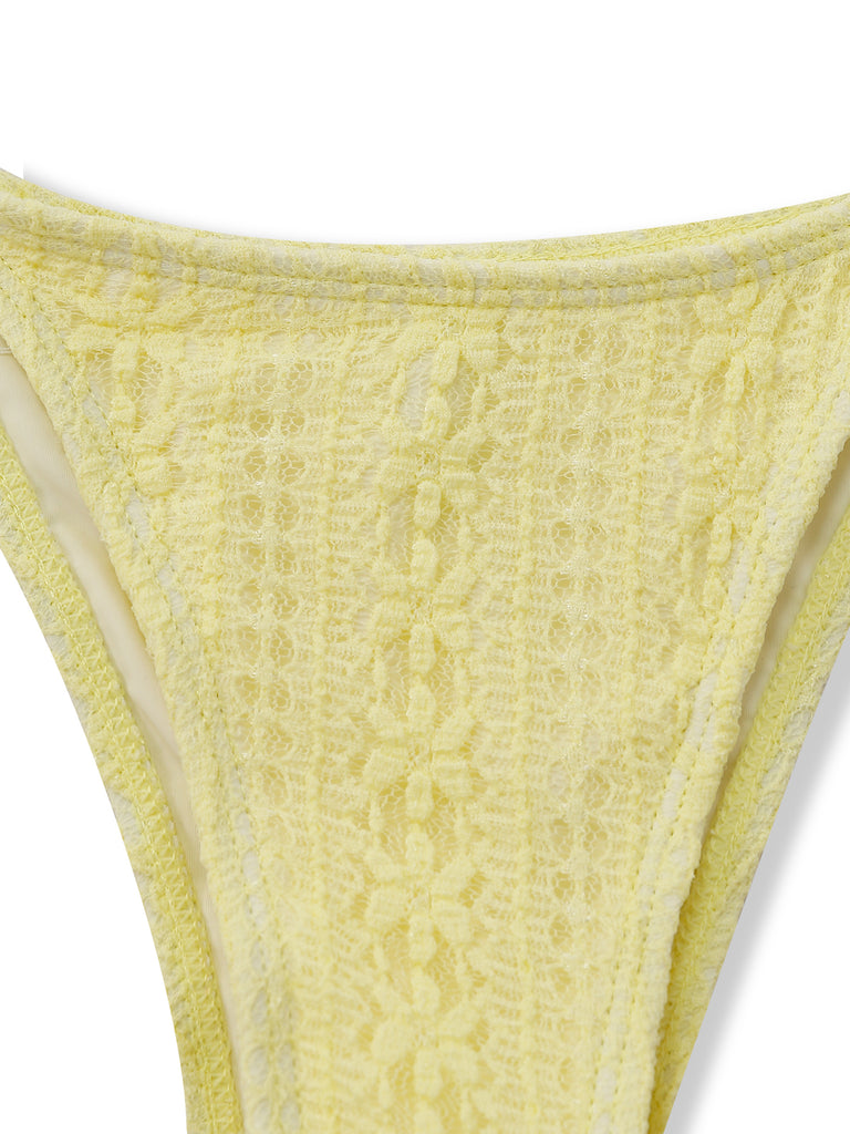1940s Lace Knit Double-Layer Fabric Tankini Set - vintage fashion, retro style