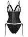 1940s Lace Knit Double-Layer Fabric Tankini Set - vintage fashion, retro style