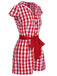 This 1940s Lapel Plaids Belted Romper carries 1940s stories waiting to be told