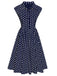 1940s Lapel Polka Dots Sleeveless Dress — a 1940s silhouette that turns sidewalks into runways