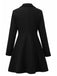 1940s Lapel Solid Tailored Coat - vintage fashion, retro style, elegant red