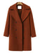 1940s Lapel Solid Woolen Coat - vintage fashion, retro style