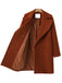 1940s Lapel Solid Woolen Coat - vintage fashion, retro style
