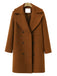 1940s Lapel Solid Woolen Coat - vintage fashion, retro style