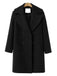 1940s Lapel Solid Woolen Coat - vintage fashion, retro style