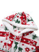 Multicolor 1940s Reindeer & Christmas Tree Plush Hoodie - vintage fashion, retro style