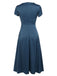 1940s Pearl Buttons Solid Darlene Dress — vintage elegance for the modern woman