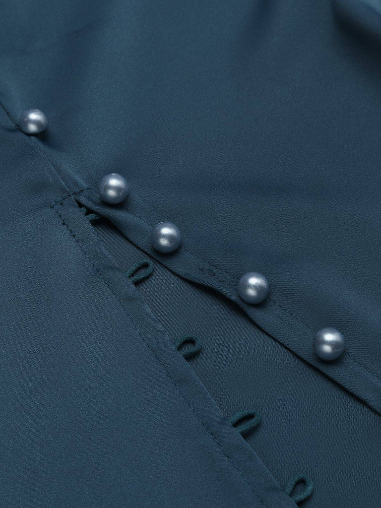 1940s Pearl Buttons Solid Darlene Dress: timeless style reimagined