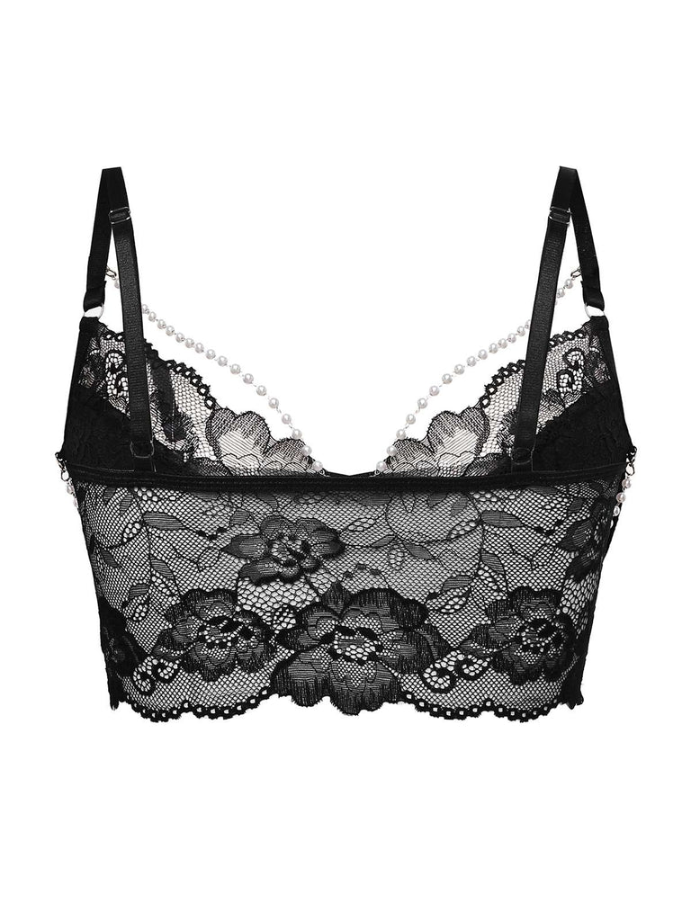 1940s Chain Floral Lace Crop Camisole: a 1940s classic that whispers rather than shouts
