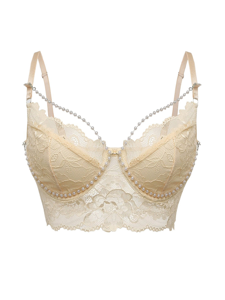 1940s Chain Floral Lace Crop Camisole — 1940s elegance she can wear anywhere