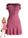 1940s-Polka-Dot-Bandeau-Ruffle-Dress, vintage, retro, dress
