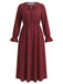 1940s Polka Dot Midi Dress - vintage dress, retro fashion