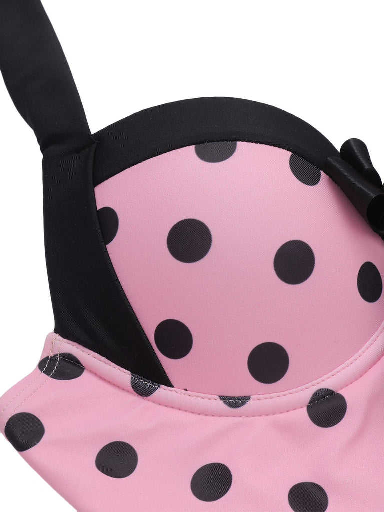 1940s Polka Dots Hater Swimsuit, classic vintage style summer beach collection