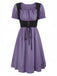 1940s Punk Gothic Puff Sleeve Ruffled Dress - vintage dress, retro fashion