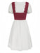 1940s Punk Gothic Puff Sleeve Ruffled Dress - vintage dress, retro fashion