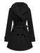 1940s Removable Faux-Fur Collar Buttons Coat - vintage fashion, retro style