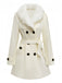 1940s Removable Faux-Fur Collar Buttons Coat - vintage fashion, retro style
