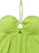 This 1940s Seashell Chain Lace-Up Halter Swimsuit carries 1940s vacation dreams in every stitch
