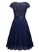 1940s Sequin Chiffon Ruffle Trim Swing Dress — vintage elegance for the modern woman