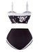 1940s Silhouette Plants Wide Straps Bikini: 1940s Riviera elegance, reimagined for her