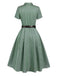 1940s Small Windowpane Plaid Dress — the kind of 1940s dress that makes strangers smile