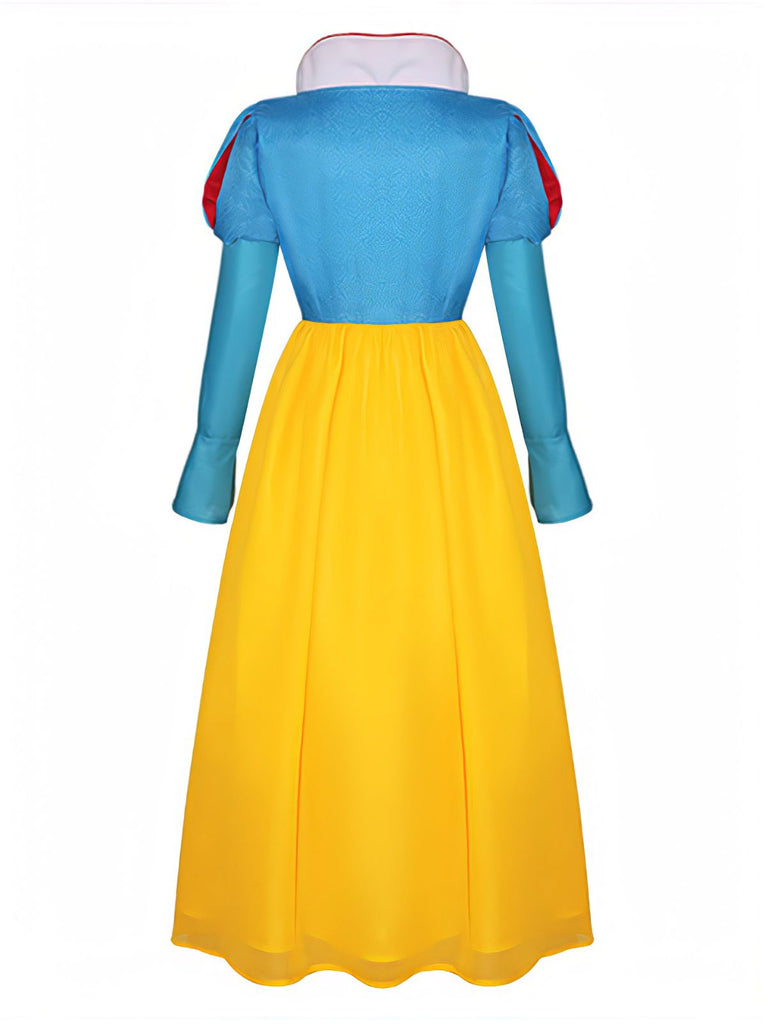 This 1940s Snow White Style Mesh Patchwork Dress wraps her in 1940s elegance, one twirl at a time