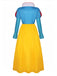 This 1940s Snow White Style Mesh Patchwork Dress wraps her in 1940s elegance, one twirl at a time