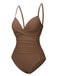 1940s Solid Bandage One-Piece Swimsuit, vintage swimsuit, pin-up swimwear - perfect for women who love vintage and retro fashion