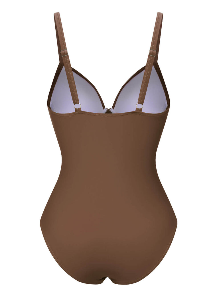 1940s Solid Bandage One-Piece Swimsuit, vintage swimsuit, pin-up swimwear - perfect for women who love vintage and retro fashion