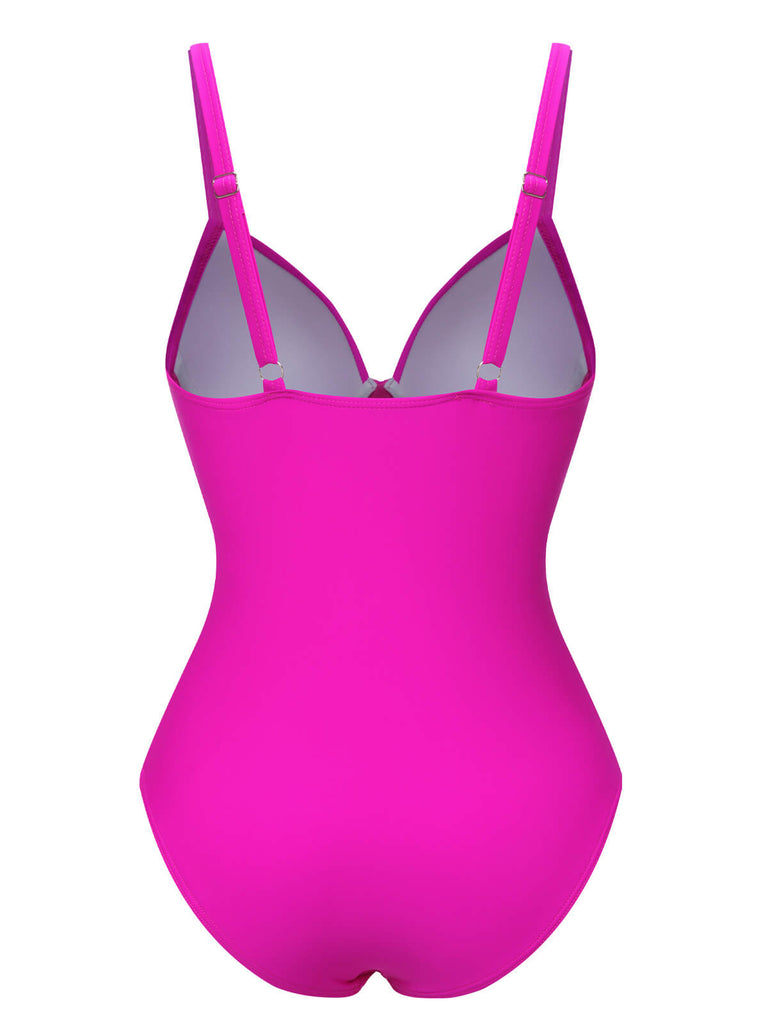 1940s Solid Bandage One-Piece Swimsuit, vintage swimsuit, pin-up swimwear - perfect for women who love vintage and retro fashion