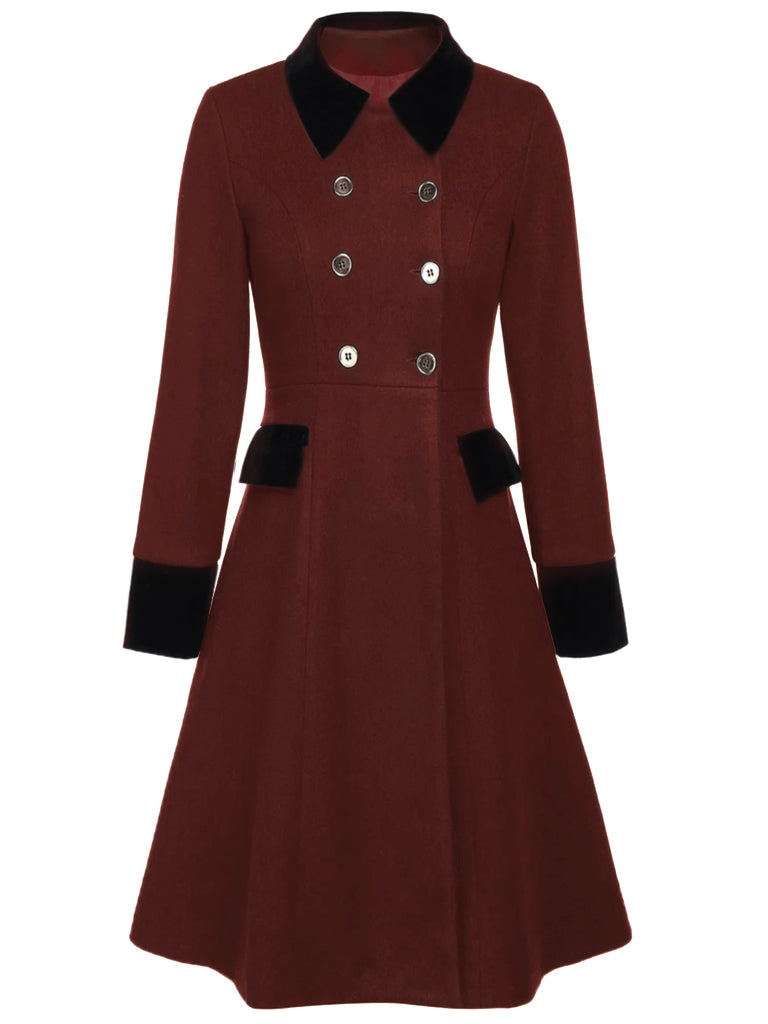 1940s Solid Button Coat - vintage fashion, retro style
