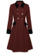 1940s Solid Button Coat - vintage fashion, retro style