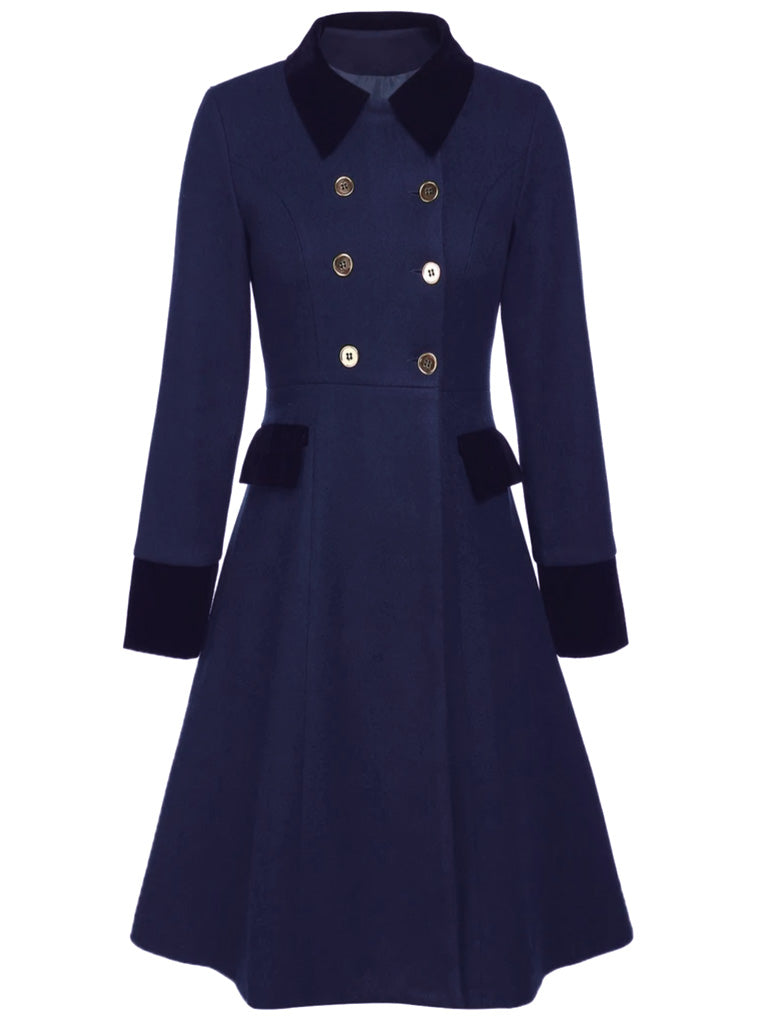 1940s Solid Button Coat - vintage fashion, retro style