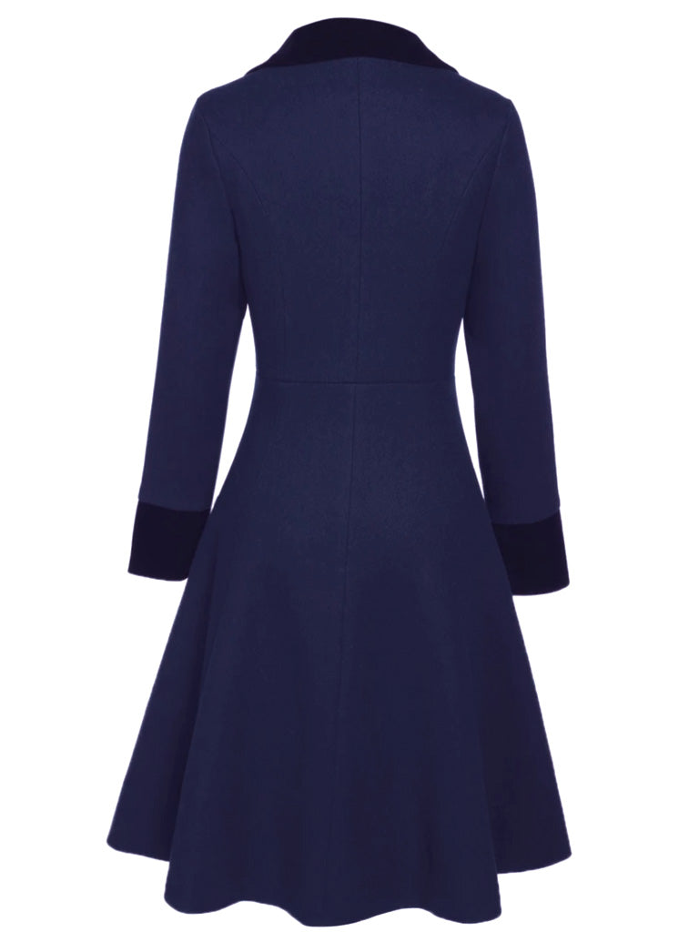 1940s Solid Button Coat - vintage fashion, retro style
