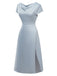 1940s Solid Cowl Neck Satin Back Cutout Dress, vintage dress, retro fashion - perfect for women who love vintage and retro fashion