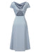 1940s Solid Cowl Neck Satin Back Cutout Dress, vintage dress, retro fashion - perfect for women who love vintage and retro fashion