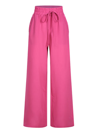 1940s Solid Elastic Waist Loose Pants, vintage fashion, retro style - perfect for women who love vintage and retro fashion